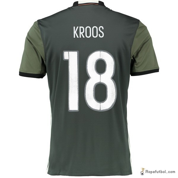 Camiseta Alemania Kroos Replica Segunda Ropa 2016 Marino Verde